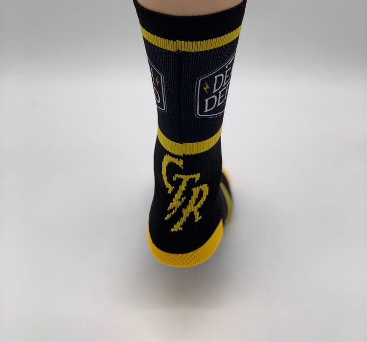 Yellow/Black Crew Socks